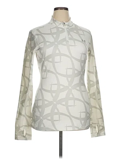 Pre-owned Under Armour Long Sleeve Polo Shirt In Silver