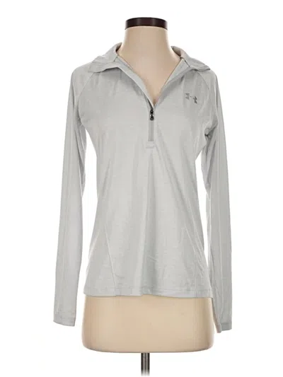 Pre-owned Under Armour Long Sleeve Polo Shirt In Silver