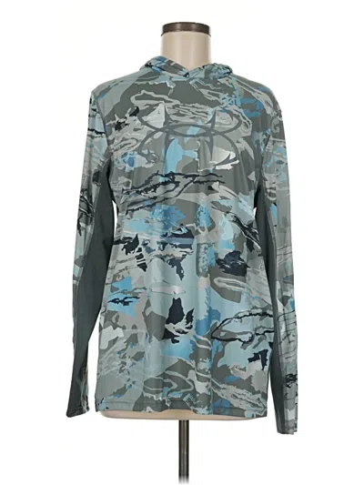 Pre-owned Under Armour Long Sleeve Polo Shirt In Teal