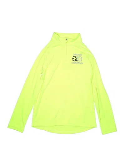 Pre-owned Under Armour Kids' Long Sleeve Polo Shirt In Yellow