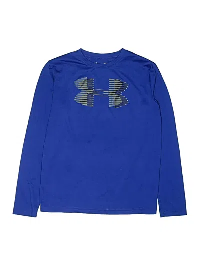 Pre-owned Under Armour Kids' Long Sleeve T-shirt In Blue