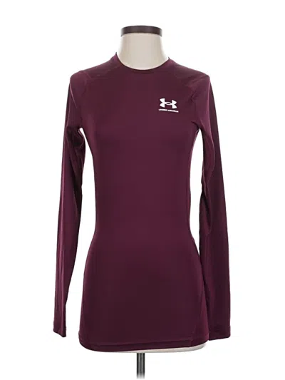 Pre-owned Under Armour Long Sleeve T-shirt In Burgundy