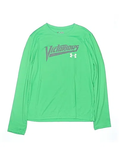 Pre-owned Under Armour Kids' Long Sleeve T-shirt In Green