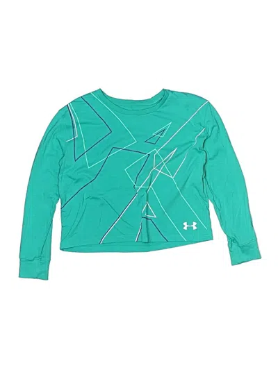 Pre-owned Under Armour Kids' Long Sleeve T-shirt In Green