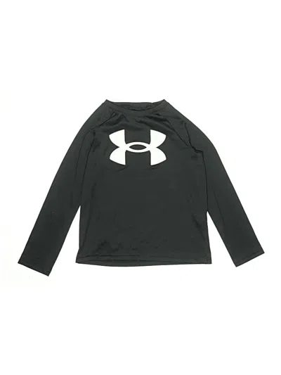 Pre-owned Under Armour Kids' Long Sleeve Top Black Tops