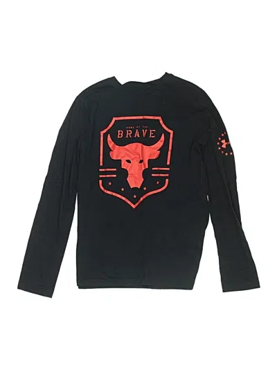 Pre-owned Under Armour Kids' Long Sleeve Top Black Tops