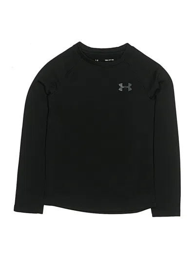 Pre-owned Under Armour Kids' Long Sleeve Top Black Tops
