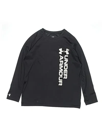 Pre-owned Under Armour Kids' Long Sleeve Top Black Tops