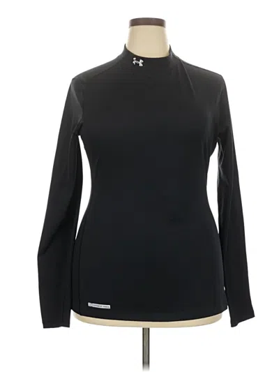 Pre-owned Under Armour Long Sleeve Top Black Turtleneck Tops