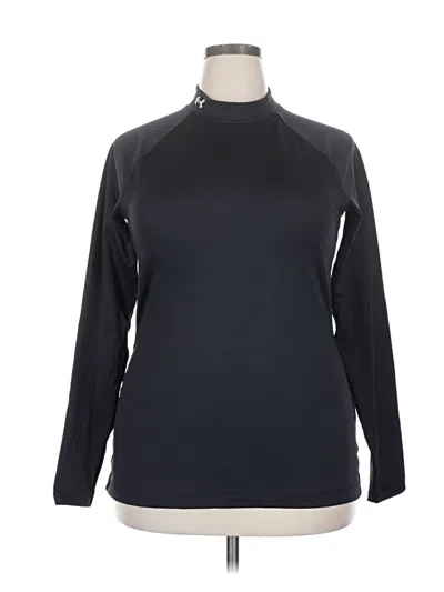 Pre-owned Under Armour Long Sleeve Top Black Turtleneck Tops