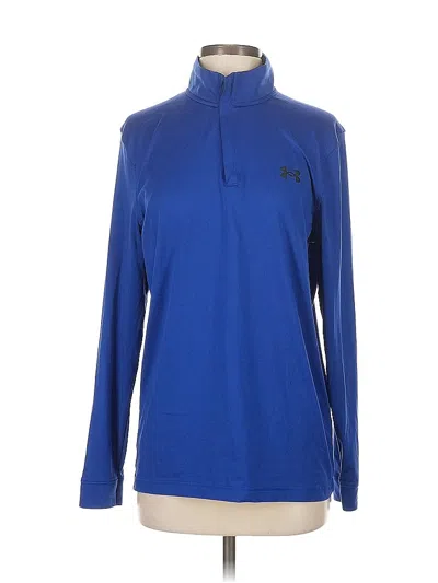 Pre-owned Under Armour Long Sleeve Top Blue Turtleneck Tops
