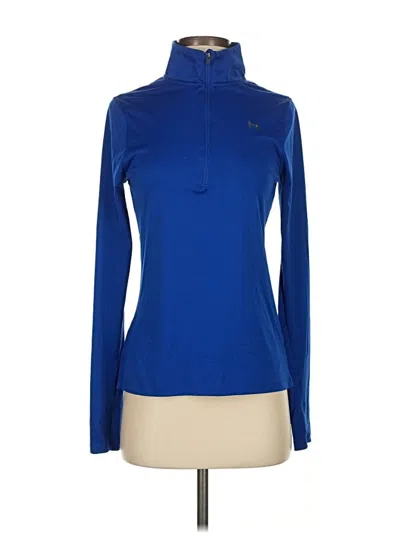Pre-owned Under Armour Long Sleeve Top Blue Turtleneck Tops