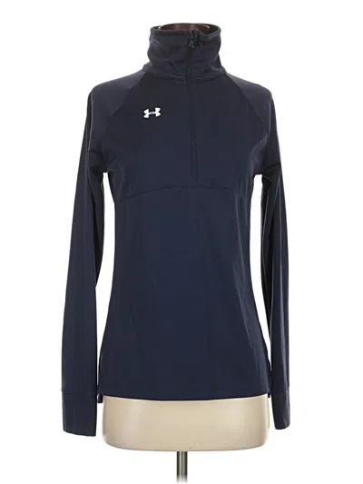 Pre-owned Under Armour Long Sleeve Top Blue Turtleneck Tops