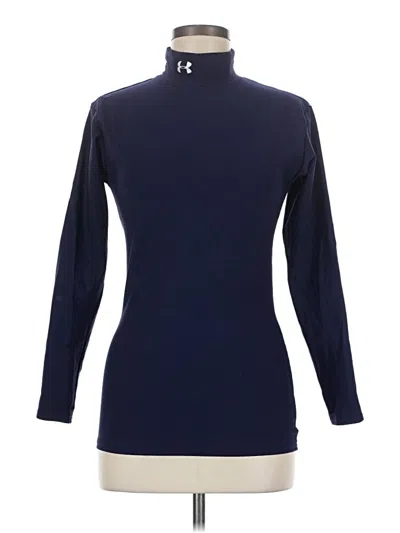 Pre-owned Under Armour Long Sleeve Top Blue Turtleneck Tops