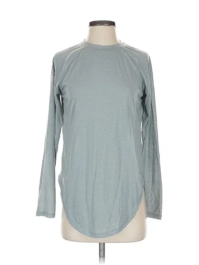 Pre-owned Under Armour Long Sleeve Top Gray Crew Neck Tops