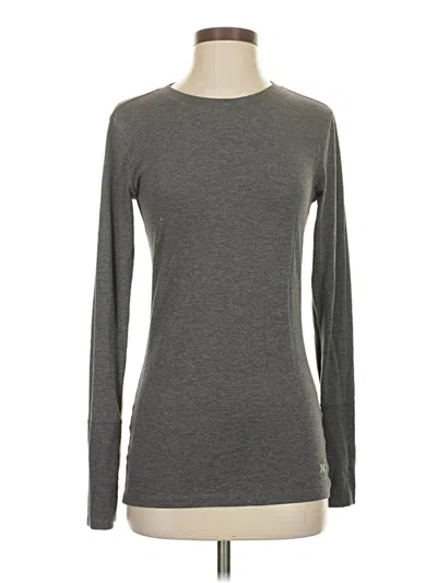 Pre-owned Under Armour Long Sleeve Top Gray Crew Neck Tops