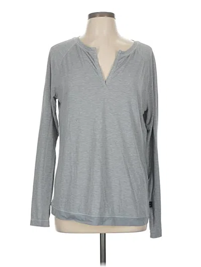 Pre-owned Under Armour Long Sleeve Top Gray V-neck Tops