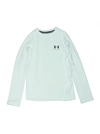 Pre-owned Under Armour Kids' Long Sleeve Top Green Tops