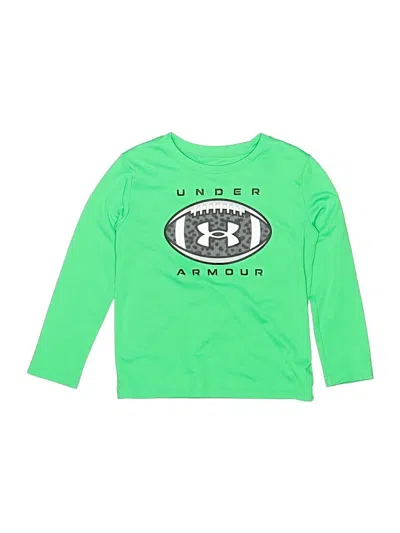 Pre-owned Under Armour Kids' Long Sleeve Top Green Tops