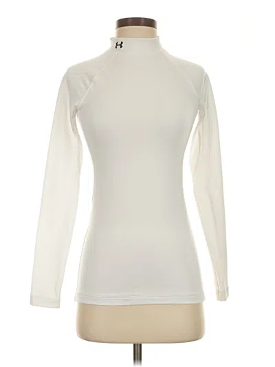 Pre-owned Under Armour Long Sleeve Top Ivory Turtleneck Tops