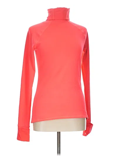 Pre-owned Under Armour Long Sleeve Top Orange Turtleneck Tops