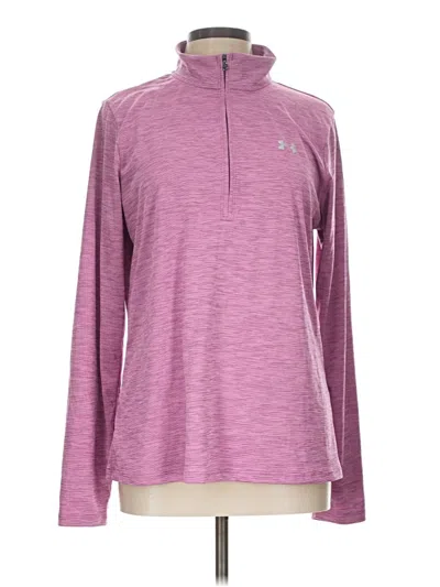 Pre-owned Under Armour Long Sleeve Top Purple Turtleneck Tops