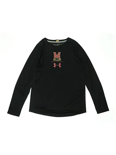 Pre-owned Under Armour Kids' Long Sleeve T-shirt In Black