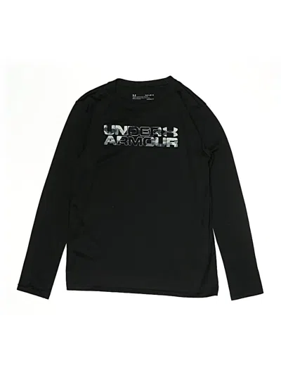 Pre-owned Under Armour Kids' Long Sleeve T-shirt In Black