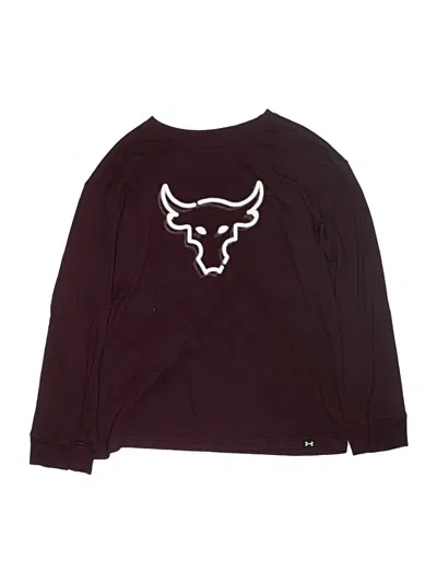 Pre-owned Under Armour Kids' Long Sleeve T-shirt In Burgundy