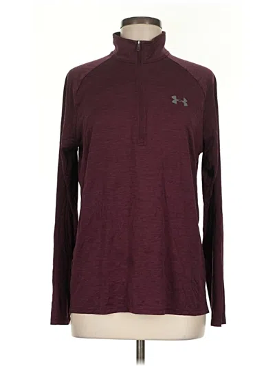 Pre-owned Under Armour Long Sleeve T-shirt In Burgundy