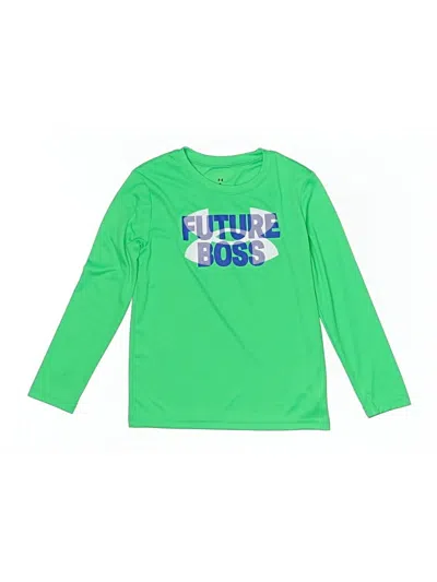 Pre-owned Under Armour Kids' Long Sleeve T-shirt In Green