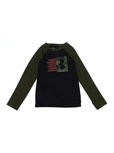 Pre-owned Under Armour Kids' Long Sleeve T-shirt In Green