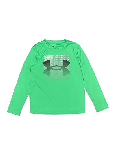 Pre-owned Under Armour Kids' Long Sleeve T-shirt In Green