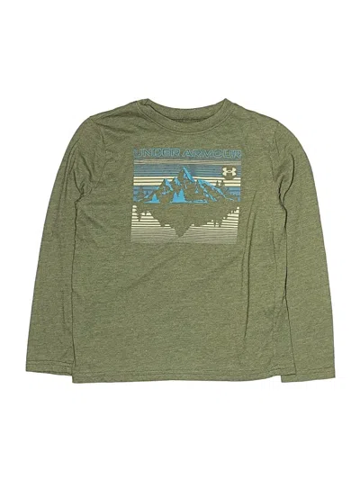 Pre-owned Under Armour Kids' Long Sleeve T-shirt In Green