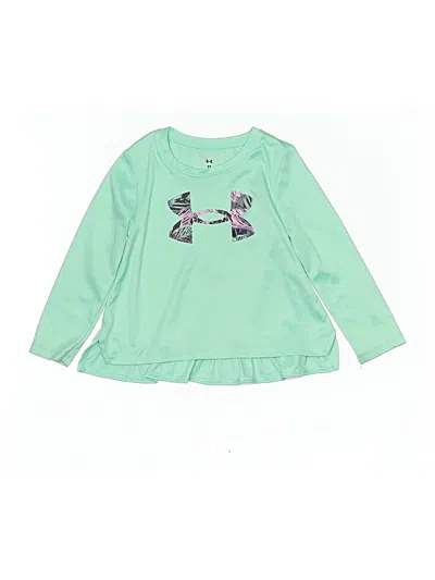 Pre-owned Under Armour Kids' Long Sleeve T-shirt In Green