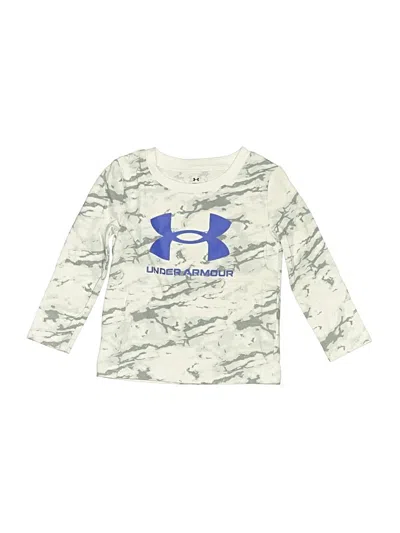 Pre-owned Under Armour Kids' Long Sleeve T-shirt In Ivory