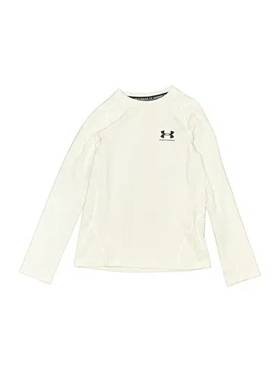 Pre-owned Under Armour Kids' Long Sleeve T-shirt In Ivory