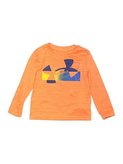 Pre-owned Under Armour Kids' Long Sleeve T-shirt In Orange