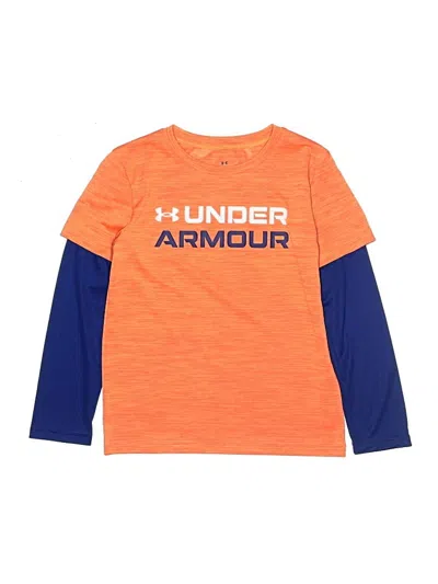 Pre-owned Under Armour Kids' Long Sleeve T-shirt In Orange