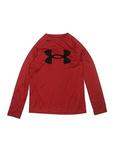 Pre-owned Under Armour Kids' Long Sleeve T-shirt In Red