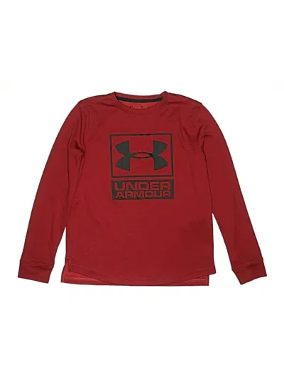 Pre-owned Under Armour Kids' Long Sleeve T-shirt In Red