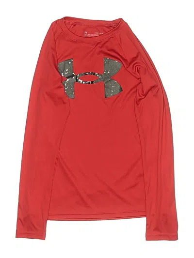 Pre-owned Under Armour Kids' Long Sleeve T-shirt In Red