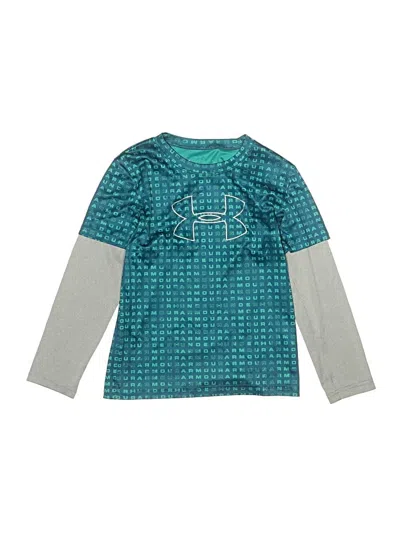 Pre-owned Under Armour Kids' Long Sleeve T-shirt In Teal