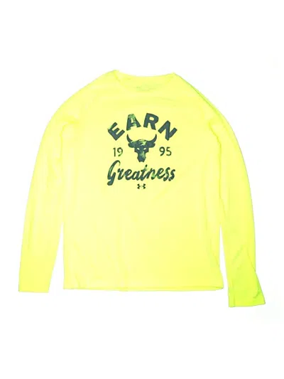Pre-owned Under Armour Kids' Long Sleeve T-shirt In Yellow