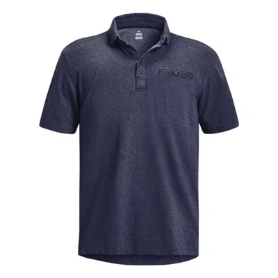 Under Armour Luxe Heather Polo Shirt 'dark Blue'