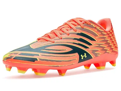 Under Armour Mach 1 Select Soccer Cleats Cross Training Shoes Electric Tangerine/arden Green/high Vis Yellow : In Orange