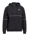 Under Armour Man Jacket Black Size L Polyester, Elastane In Black