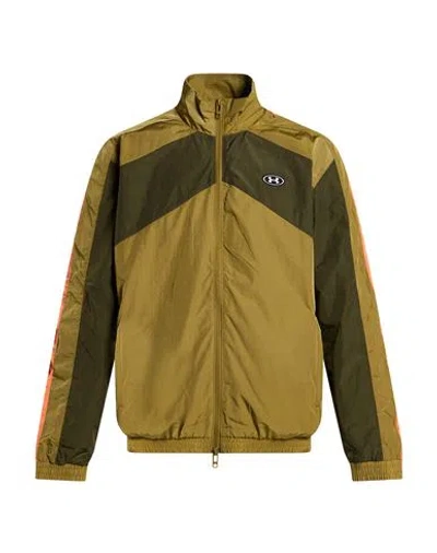 Under Armour Man Jacket Khaki Size S Polyamide In Yellow