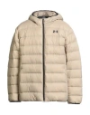 Under Armour Man Puffer Beige Size Xl Nylon In Neutral