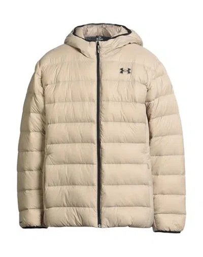 Under Armour Man Puffer Beige Size Xl Nylon In Neutral